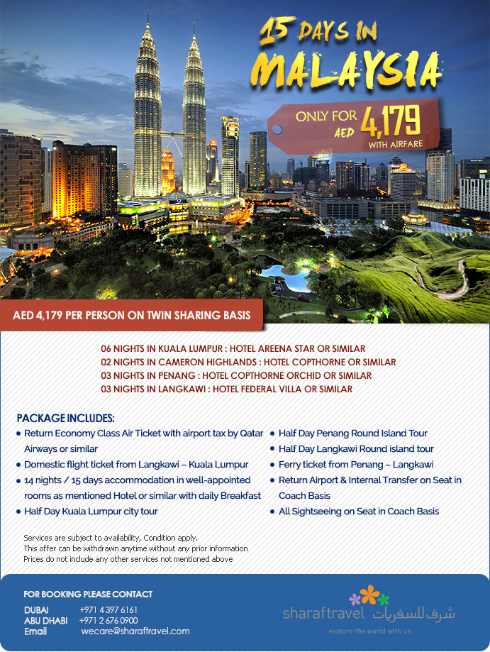 15 days Malaysia Tour Package