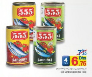 555 sardines assrtd 155g