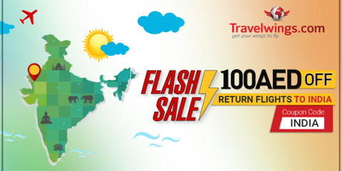 100 AED Off on Any Airlines to India at Travelwings