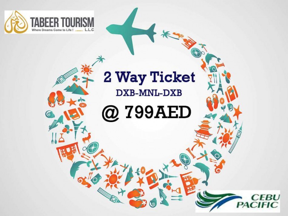 Dubai Manila Return Flight Tickets Starting at 799 AED