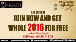 Fidelity Fitness Club 2016 Free Eid Offer Discount Sale UAE