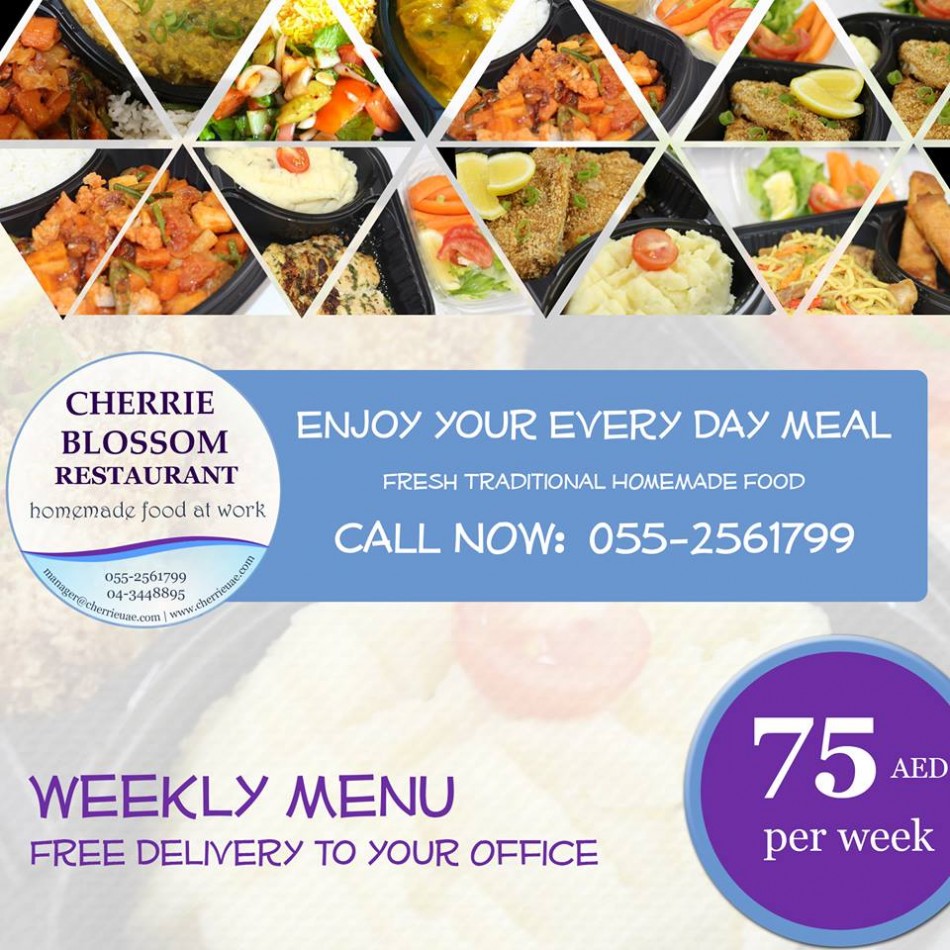 Fresh Traditional Homemade Food delivered to your office cherrie blossom