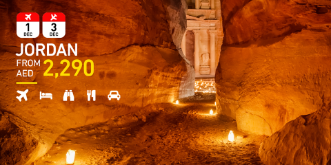 National day holiday to Jordan at just 2290 aed