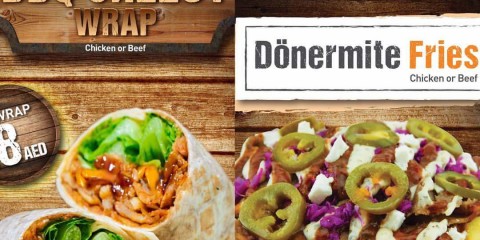 BBQ Cheesy Wrap and Dönermite Fries at Doner & Gyros