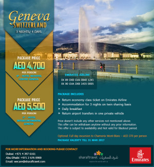 Geneva Switzerland Tour Package Offer