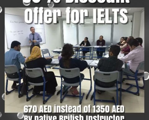 IELTS course today for only AED 670 instead of 1350 AED