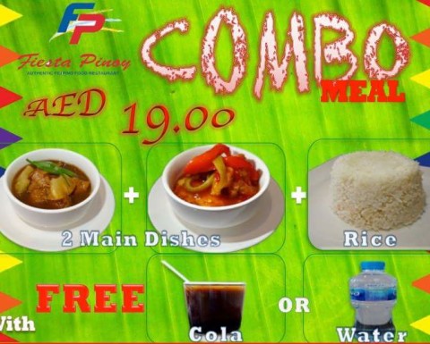 Tasty Combo Meal at Fiesta Pinoy Restaurant for only 19AED