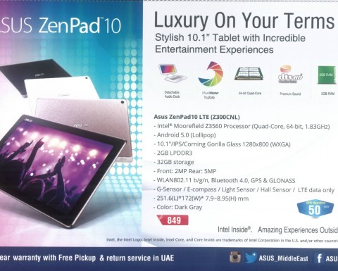 ASUS ZenPad 10 GITEX Offer