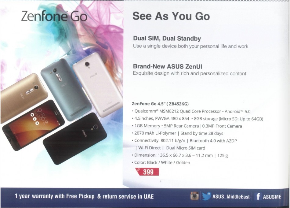 Zenfone Go Exclusive Offer