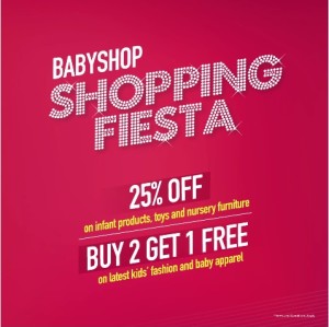 Babyshop Buy 2 Get 1 FREE Offer
