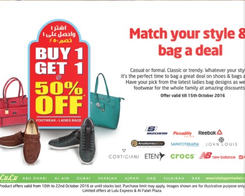 Buy 1 Get 1 50% Off Footwear & Ladies Bags