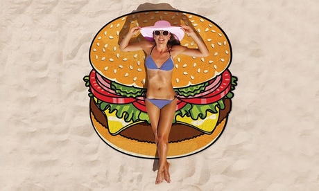 Burger-Shaped Beach Blanket