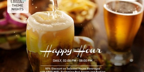 Happy Hour 50% Discount Offer
