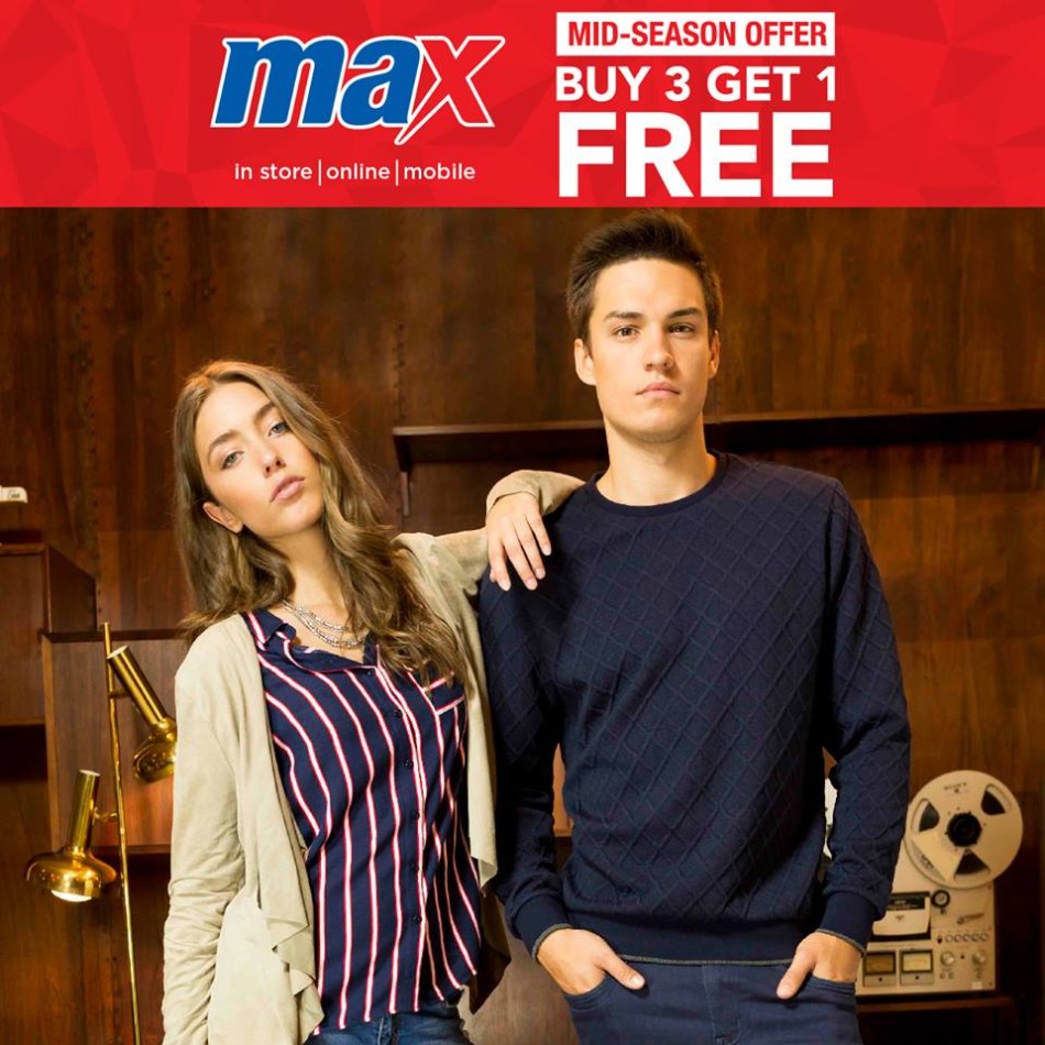 Max Buy 3 Get 1 FREE Mid-Season Offer