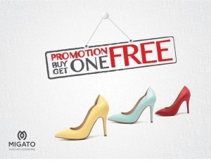 Migato Shoes Buy 1 Get 1 FREE Promo