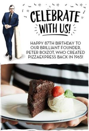 PizzaExpress Birthday Celebration Treat