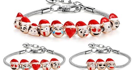 Christmas Emoji Charm Bracelets