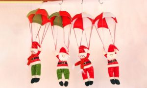 Hanging Parachute Santa Claus