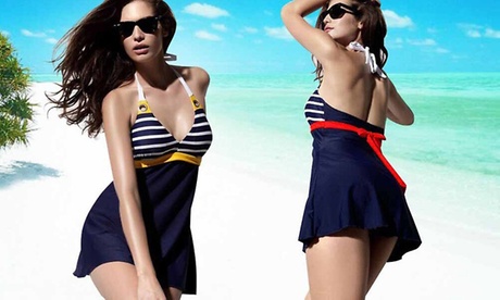 Push-Up Swimwear With Skirt