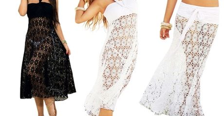 Two-In-One Lace Beach Dress