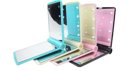 Portable Make-Up Mirror with LED
