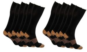 5 pack Copper-Infused Compression Socks