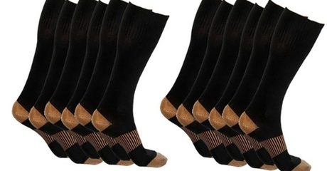 5 pack Copper-Infused Compression Socks