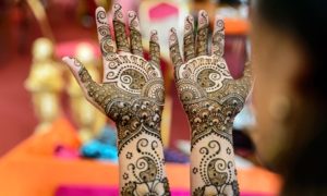 Henna on One Hand Front and Back