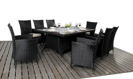 Rattan-Effect 8-Seater Set