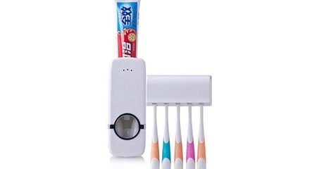 Toothpaste Dispenser/Brush Holder