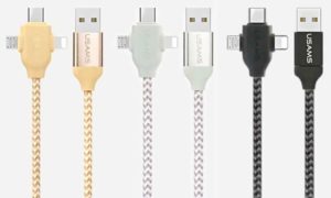 Usams 1m 3-in-1 Braided Cable