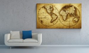 World Maps Canvas Prints