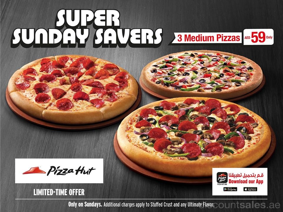 Pizza Hut Super Sunday Savers for AED 59 only DiscountSales.ae