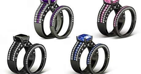 18-Carat Black Gold-Plated Rings