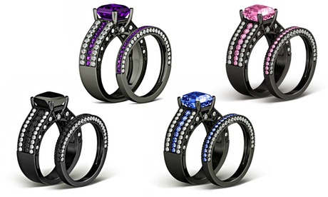 18-Carat Black Gold-Plated Rings