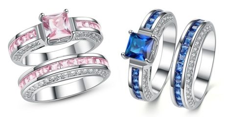 2.5Ct Sapphire Ring Sets