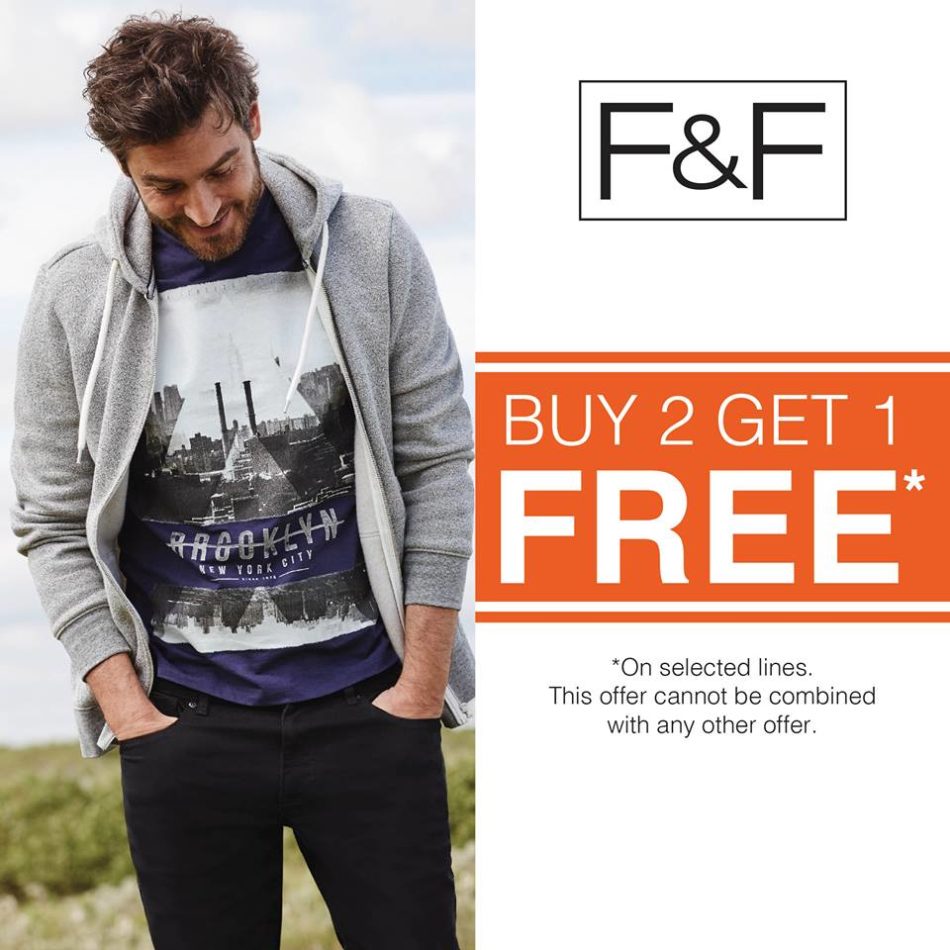 F&F Buy 2 Get 1 FREE* Offer