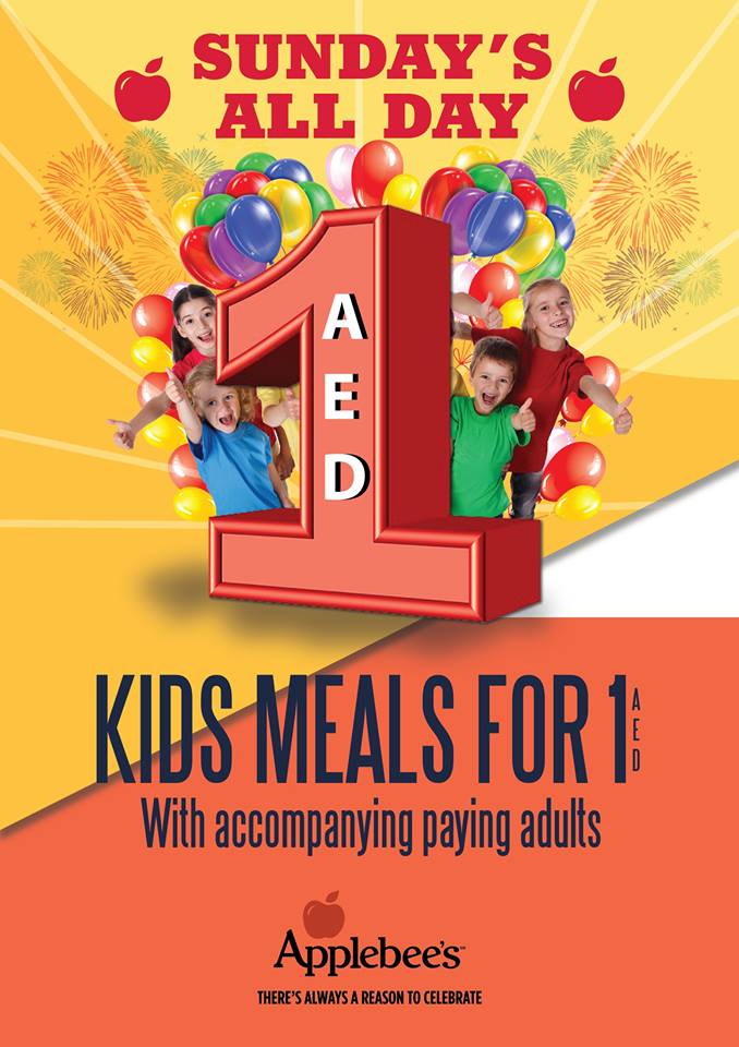 Applebee's SUnday All Kids Day Special
