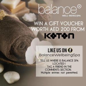 Balance Wellbeing Spa Contest Promotion