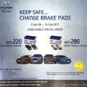 Hyundai Unbeatable Change Brake Pads Offer