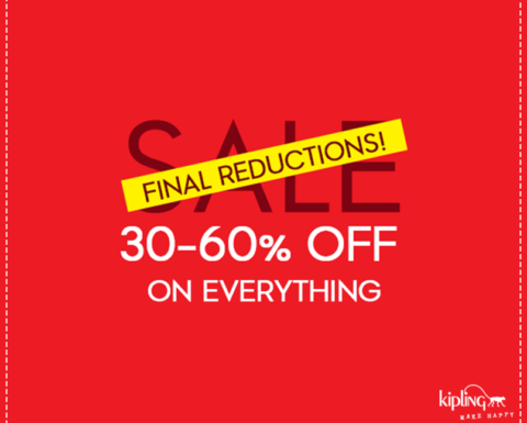 Kipling Final Reduction sale