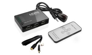 TNP Five-Port HDMI Switch and HDMI Cable