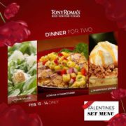 Tony Roma's Dinner for two Valentine's Set Menu Offers