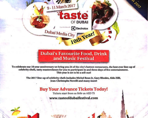 Be part of Taste of Dubai 2017