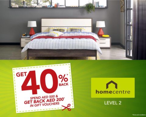 Home Centre 40% Back* Promotion