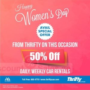 Thrifty Car Rental Women's Day Special Offer