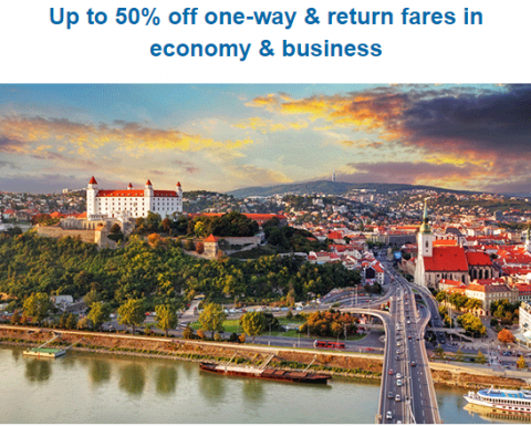 one-way & return fares in economy & business class