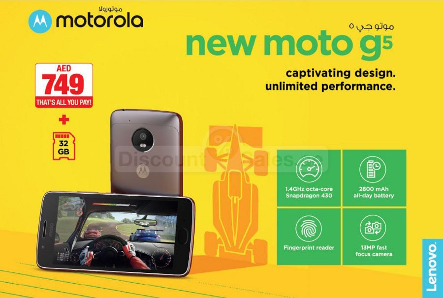 New Motorola Moto g5 for only AED 749