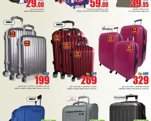 Assorted trolley & travel bags on Sale