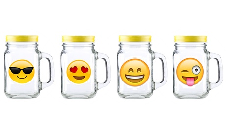 Emoji Mason Jars